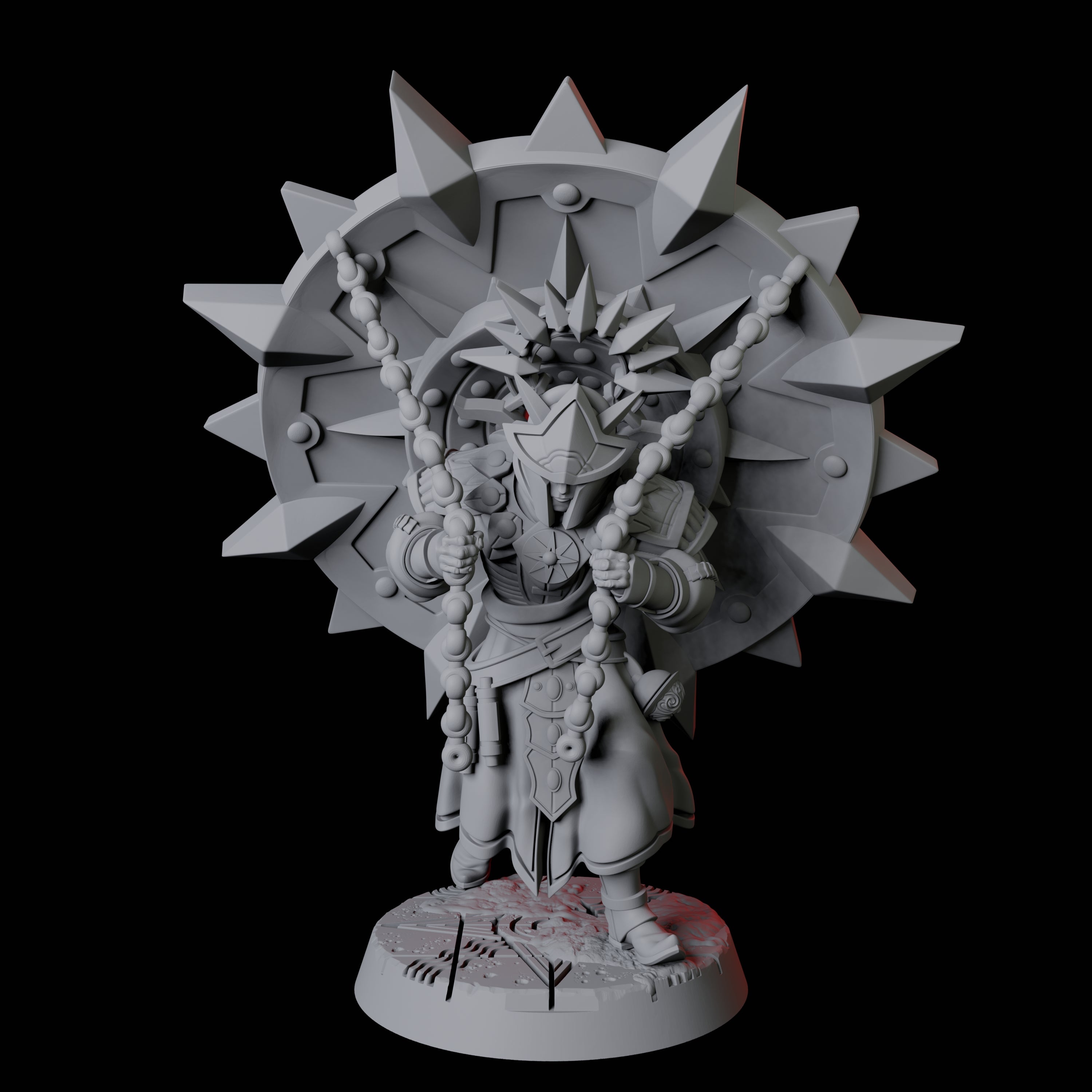 Four Sun Worshipping Cultists Miniature for Dungeons and Dragons, Pathfinder or other TTRPGs