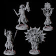 Four Sun Worshipping Cultists Miniature for Dungeons and Dragons, Pathfinder or other TTRPGs