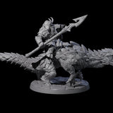 Four Surprise Dwarf Drake Riders Miniature for Dungeons and Dragons, Pathfinder or other TTRPGs