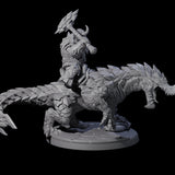 Four Surprise Dwarf Drake Riders Miniature for Dungeons and Dragons, Pathfinder or other TTRPGs