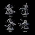 Four Surprise Dwarf Drake Riders Miniature for Dungeons and Dragons, Pathfinder or other TTRPGs