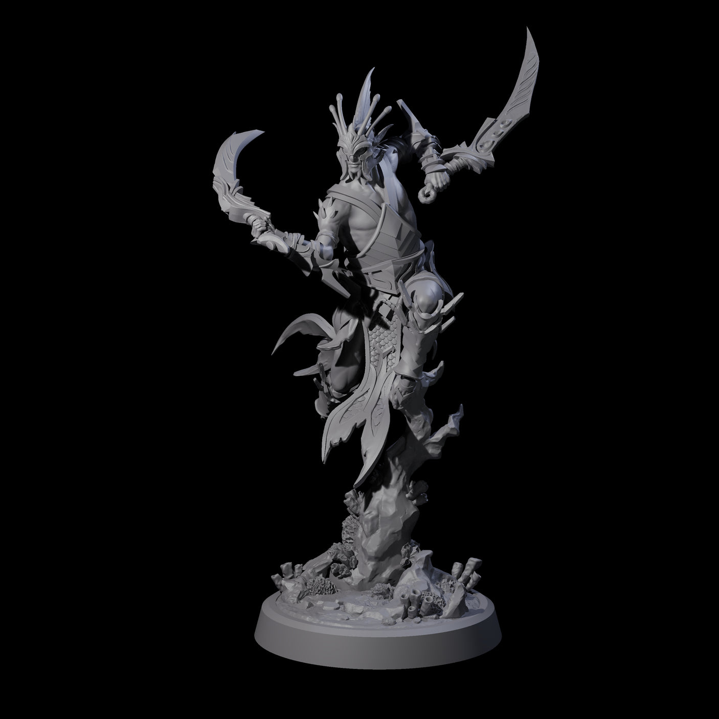 Four Swinging Abyssal Myrmidons Miniature for Dungeons and Dragons, Pathfinder or other TTRPGs