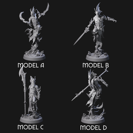 Four Swinging Abyssal Myrmidons Miniature for Dungeons and Dragons, Pathfinder or other TTRPGs