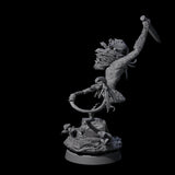 Four Swinging Hazodee Shamans Miniature for Dungeons and Dragons, Pathfinder or other TTRPGs