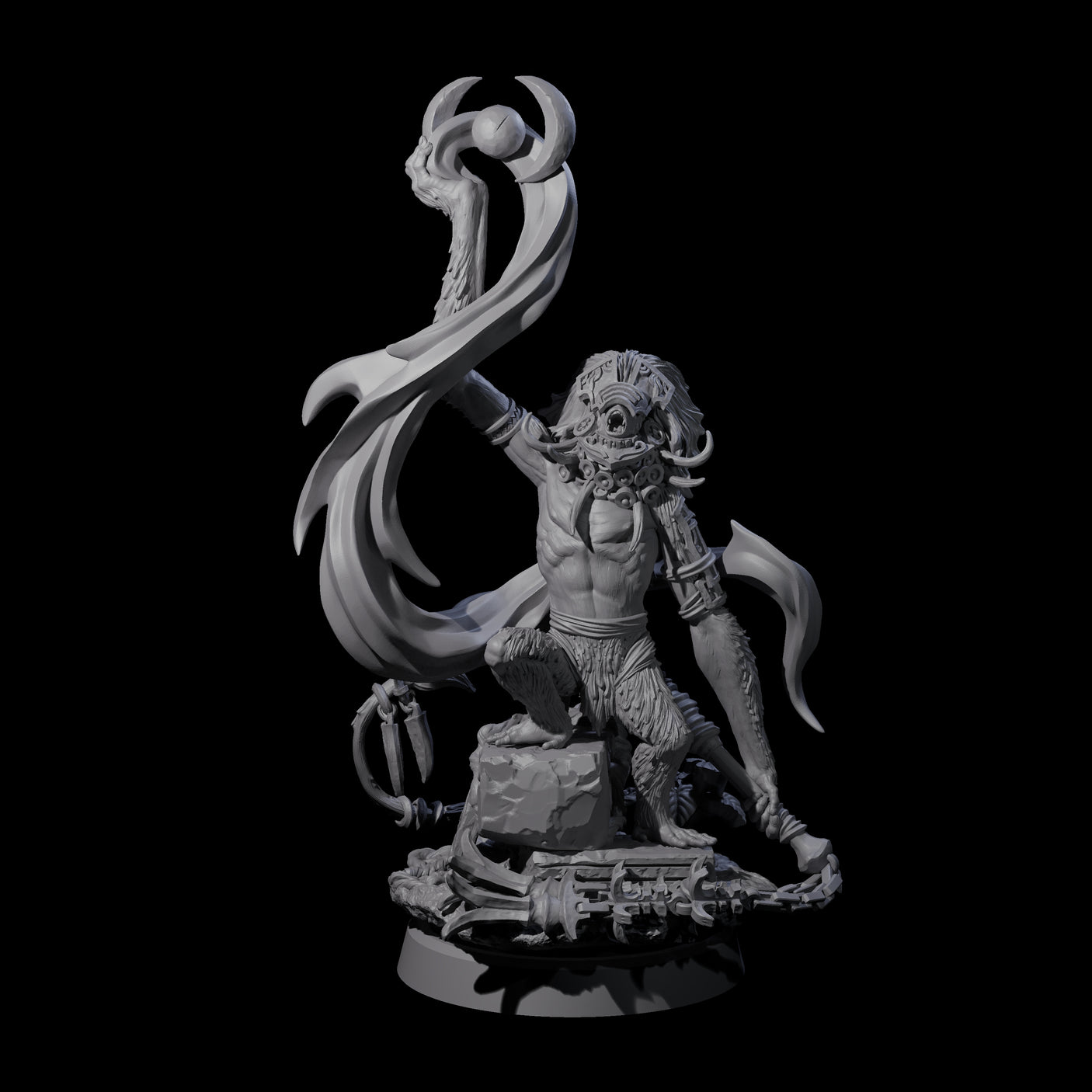 Four Swinging Hazodee Shamans Miniature for Dungeons and Dragons, Pathfinder or other TTRPGs