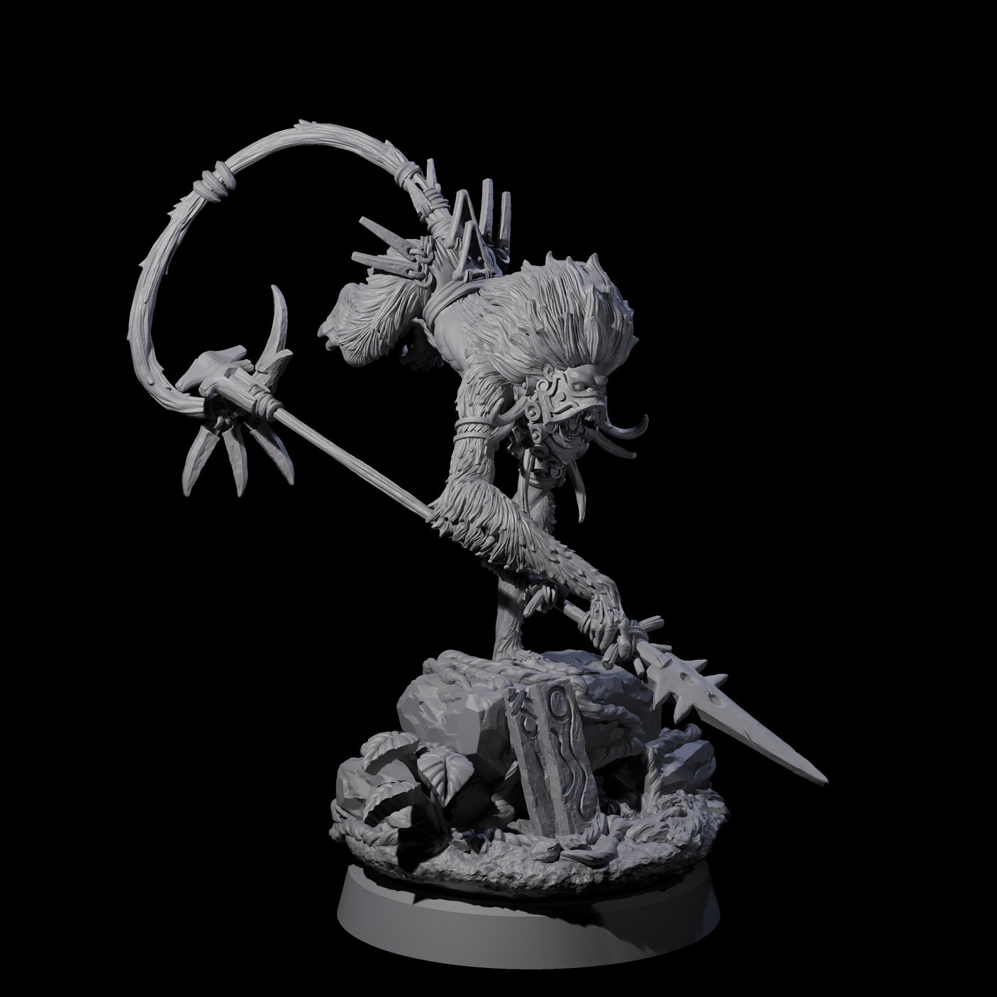 Four Swinging Hazodee Shamans Miniature for Dungeons and Dragons, Pathfinder or other TTRPGs