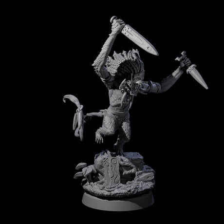 Four Swinging Hazodee Shamans Miniature for Dungeons and Dragons, Pathfinder or other TTRPGs