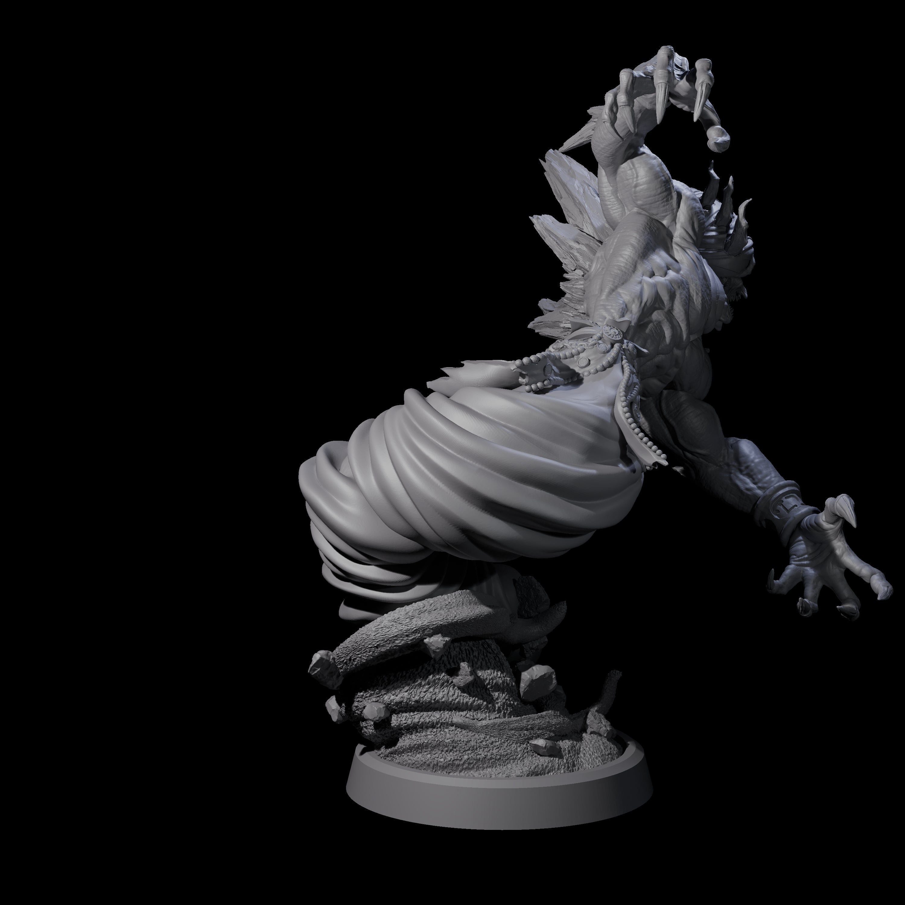 Four Swirling Efreeti Miniature for Dungeons and Dragons, Pathfinder or other TTRPGs