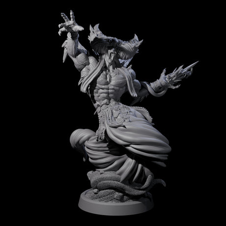 Four Swirling Efreeti Miniature for Dungeons and Dragons, Pathfinder or other TTRPGs