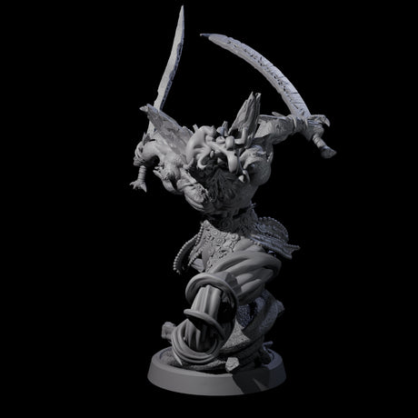 Four Swirling Efreeti Miniature for Dungeons and Dragons, Pathfinder or other TTRPGs