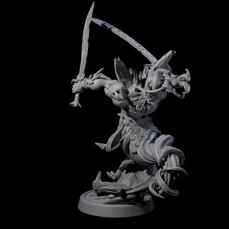 Four Swirling Efreeti Miniature for Dungeons and Dragons, Pathfinder or other TTRPGs