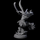 Four Swirling Efreeti Miniature for Dungeons and Dragons, Pathfinder or other TTRPGs