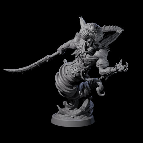 Four Swirling Efreeti Miniature for Dungeons and Dragons, Pathfinder or other TTRPGs