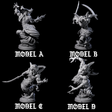 Four Swirling Efreeti Miniature for Dungeons and Dragons, Pathfinder or other TTRPGs