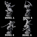 Four Swirling Efreeti Miniature for Dungeons and Dragons, Pathfinder or other TTRPGs