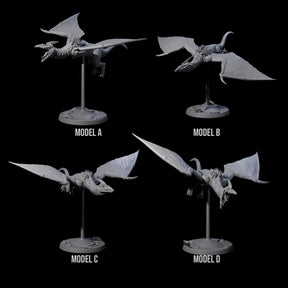 Four Swooping Pteranodons Miniature for Dungeons and Dragons, Pathfinder or other TTRPGs