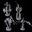 Four Swooping Vampire Spawn on Giant Bats Miniature for Dungeons and Dragons, Pathfinder or other TTRPGs