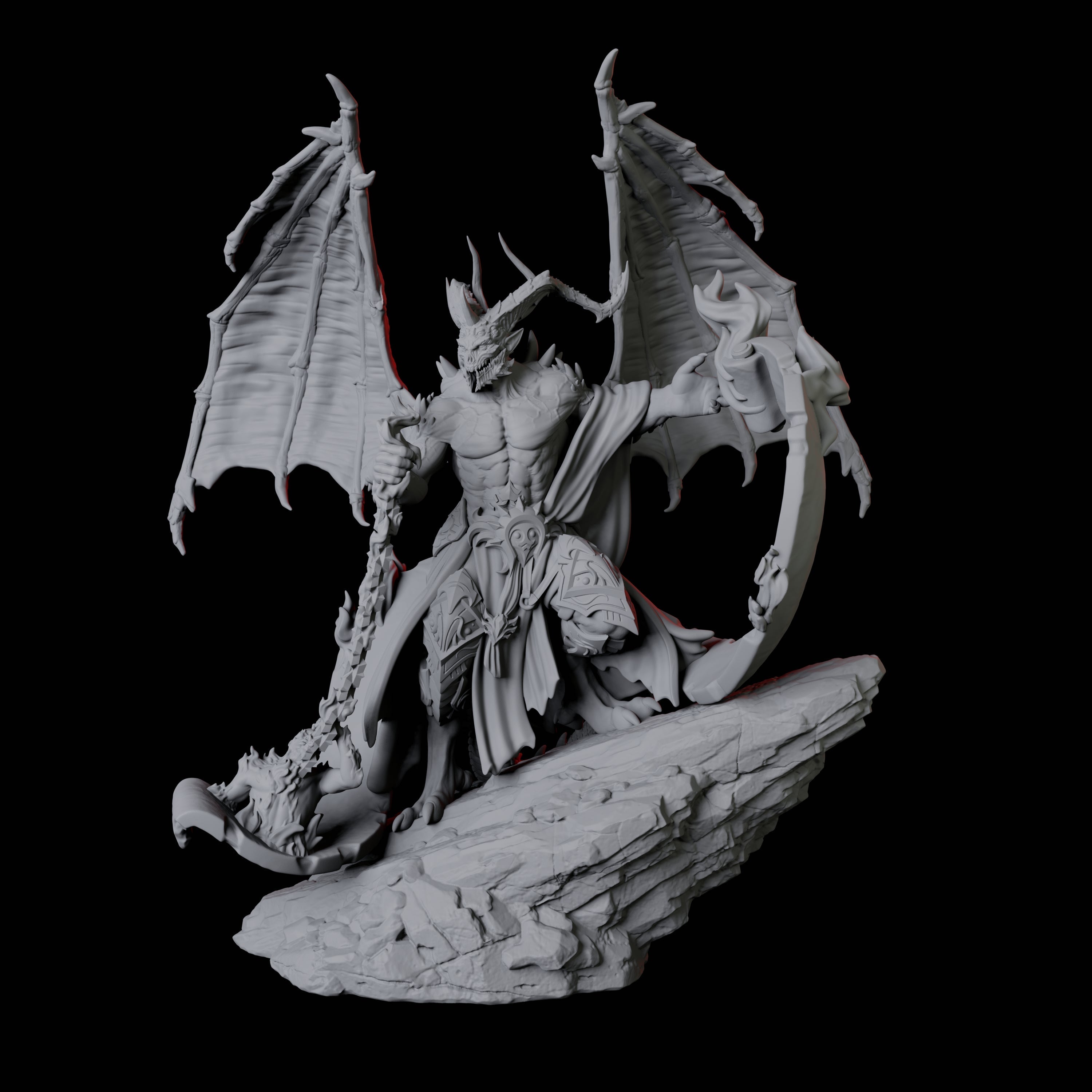 Four Taunting Horned Devils Miniature for Dungeons and Dragons, Pathfinder or other TTRPGs