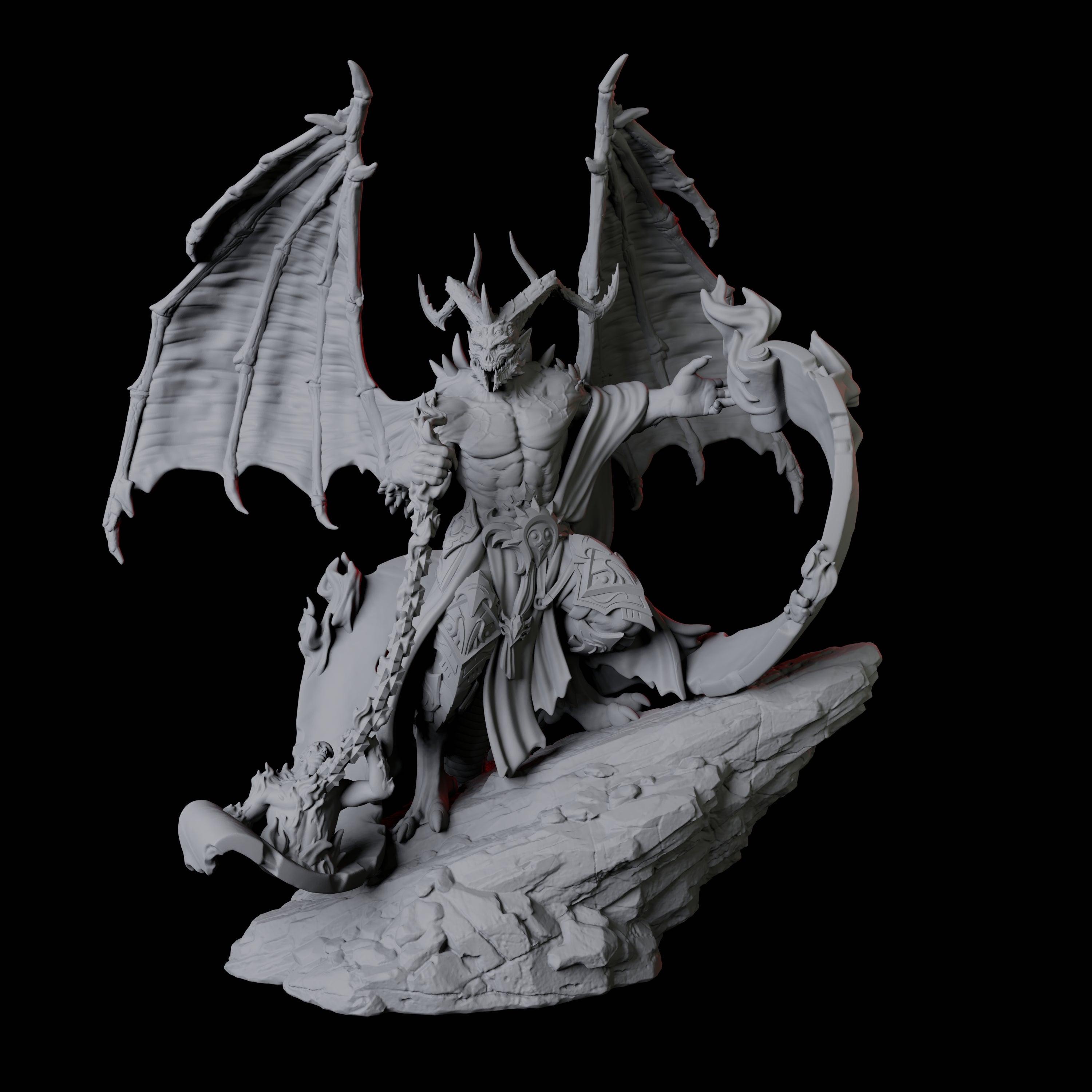 Four Taunting Horned Devils Miniature for Dungeons and Dragons, Pathfinder or other TTRPGs