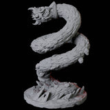 Four Thrashing Purple Worms Miniature for Dungeons and Dragons, Pathfinder or other TTRPGs