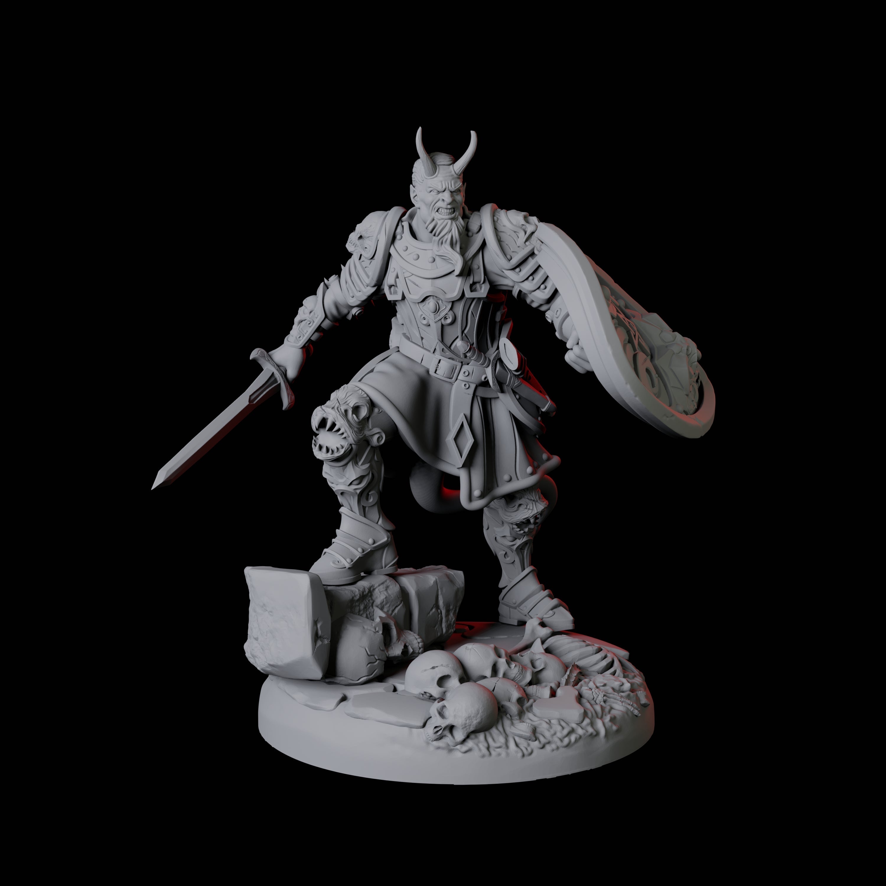 Four Threatening Bearded Devils Miniature for Dungeons and Dragons, Pathfinder or other TTRPGs