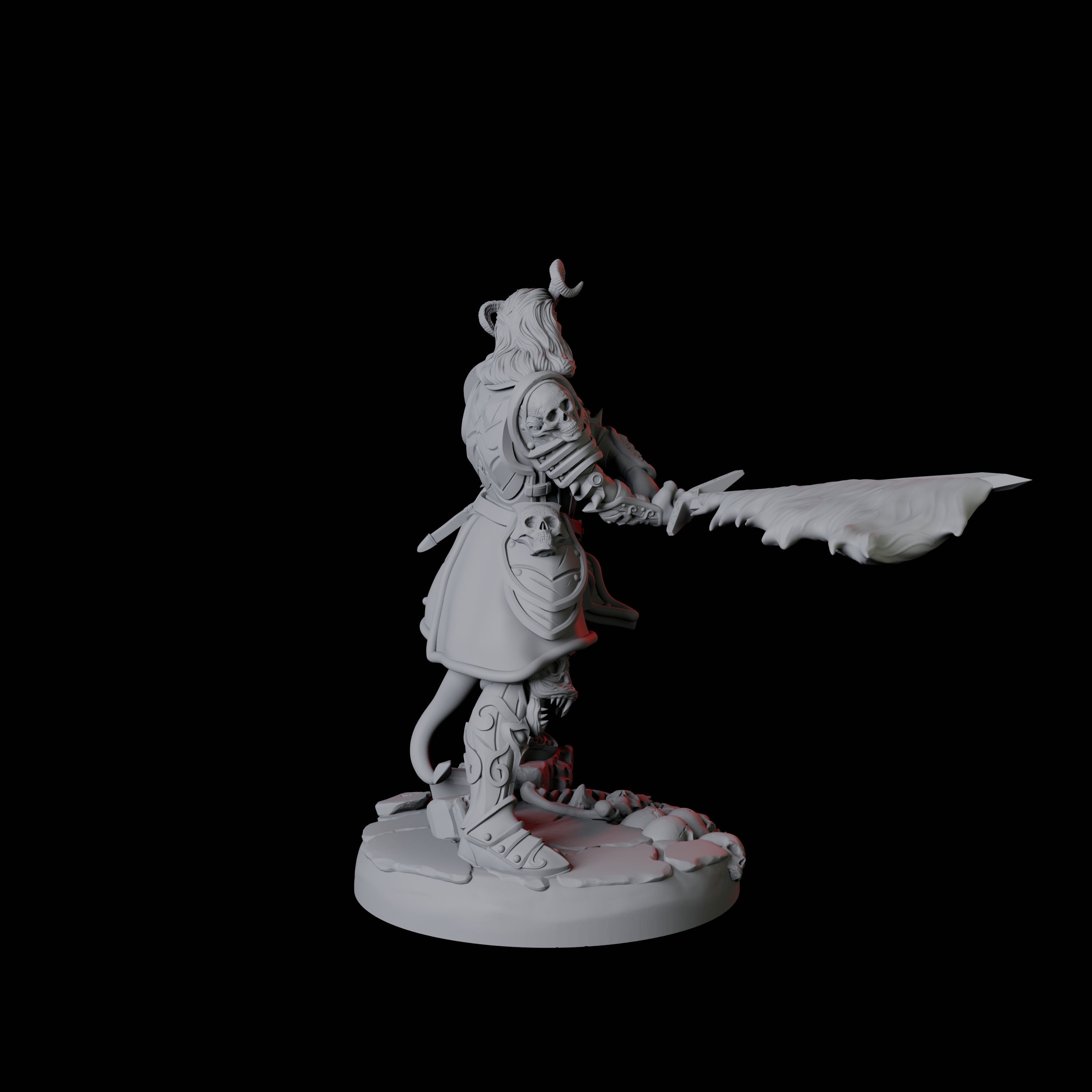 Four Threatening Bearded Devils Miniature for Dungeons and Dragons, Pathfinder or other TTRPGs