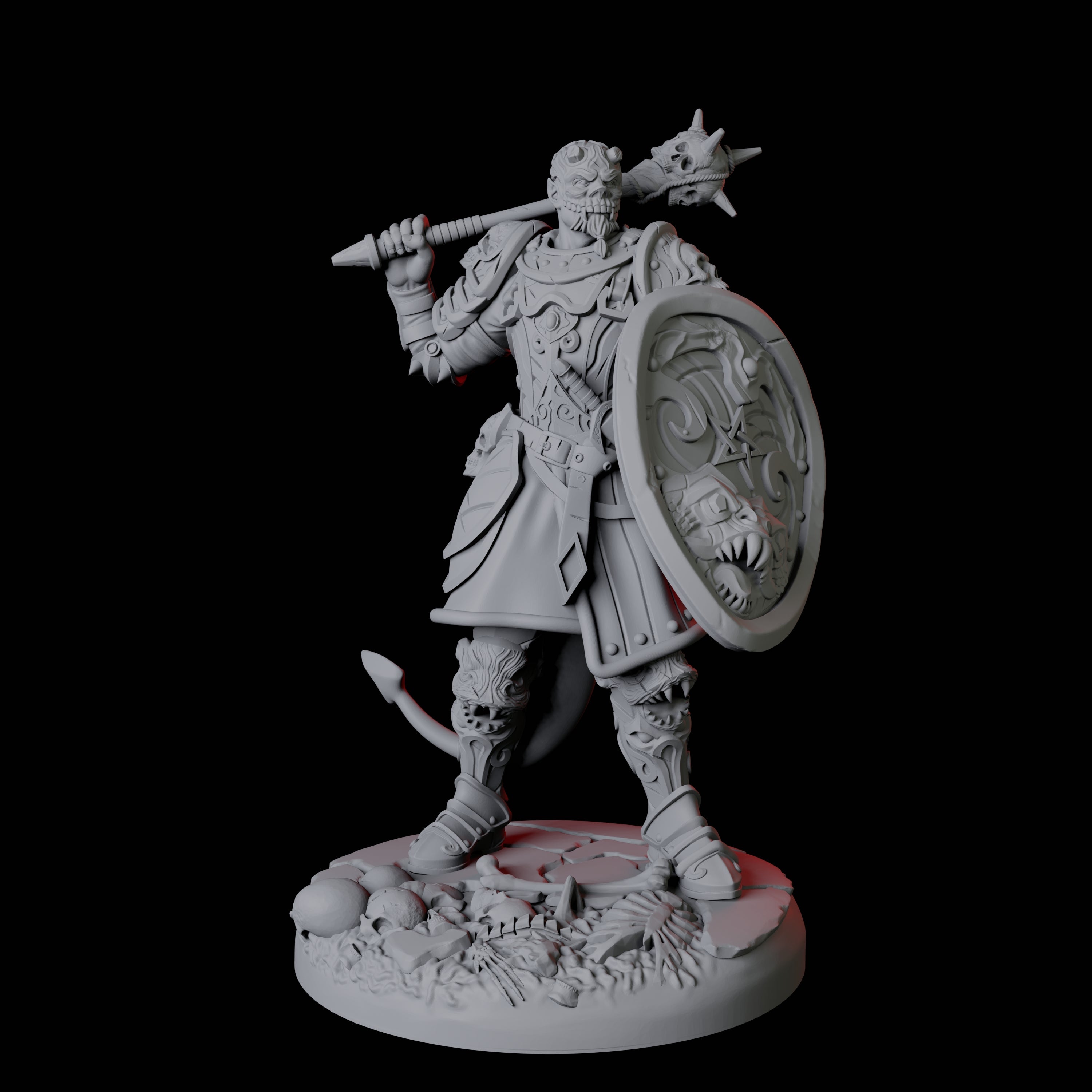 Four Threatening Bearded Devils Miniature for Dungeons and Dragons, Pathfinder or other TTRPGs