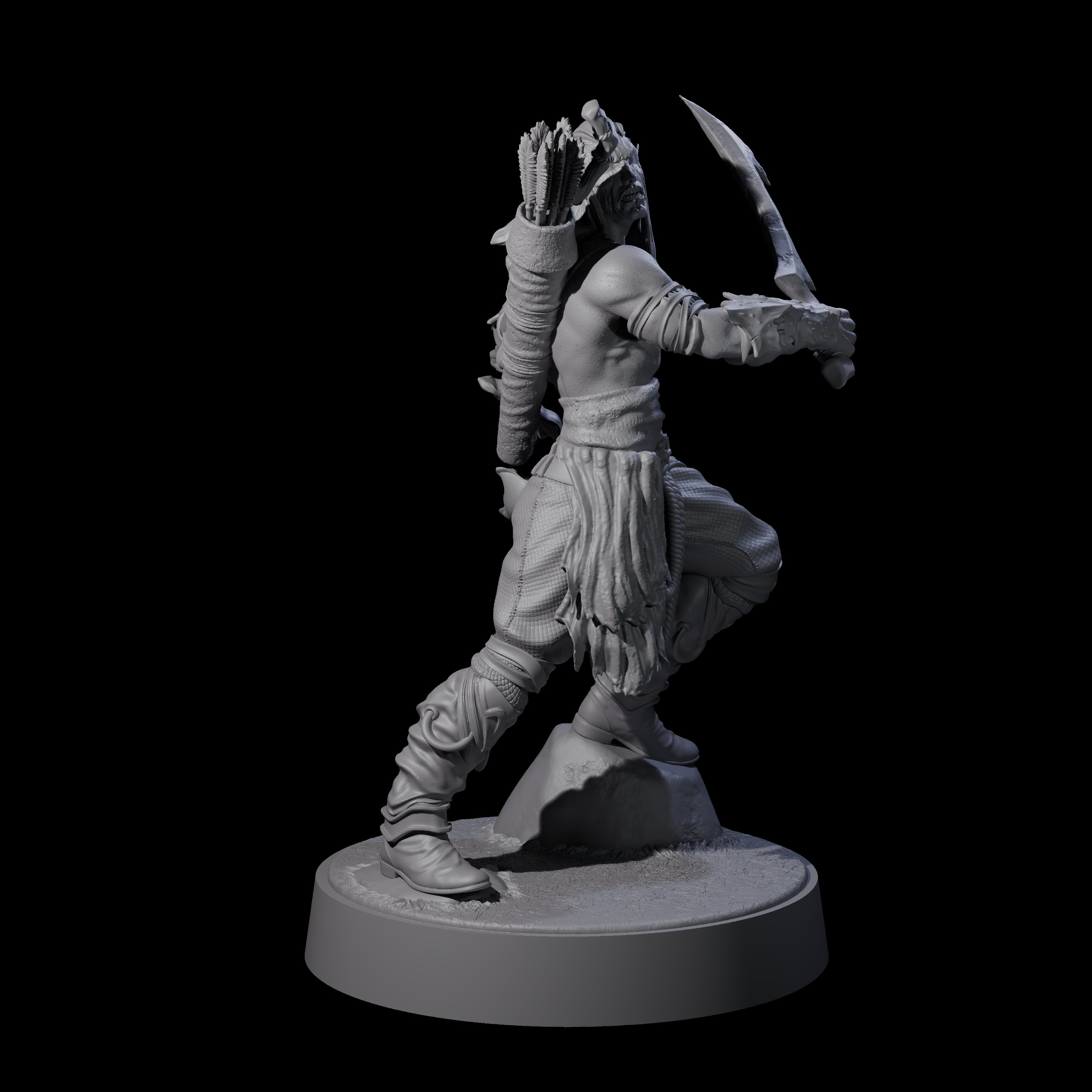 Four Tormented Eyeless Drow Miniature for Dungeons and Dragons, Pathfinder or other TTRPGs