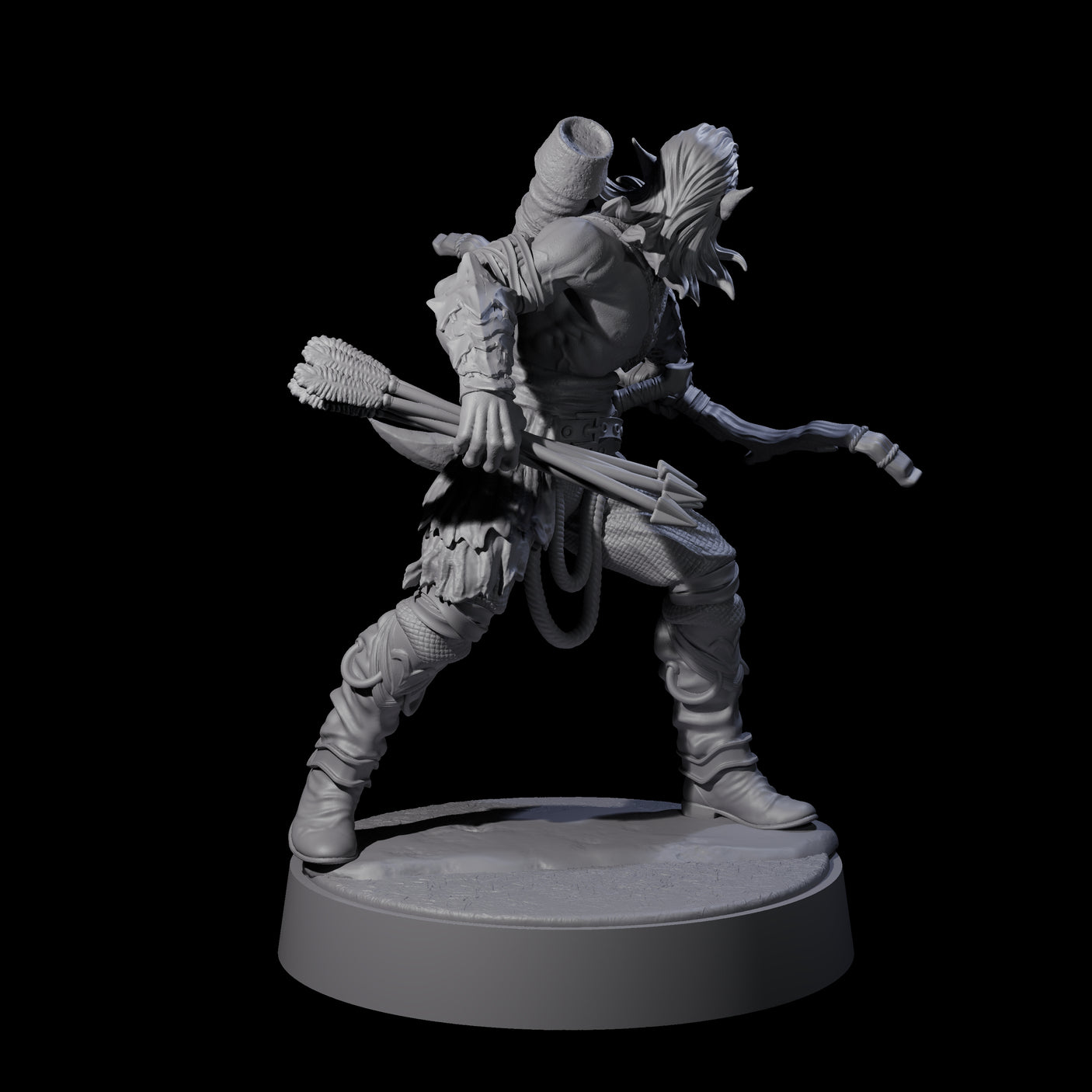 Four Tormented Eyeless Drow Miniature for Dungeons and Dragons, Pathfinder or other TTRPGs