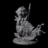 Four Tortle Warriors Riding Giant Snails Miniature for Dungeons and Dragons, Pathfinder or other TTRPGs