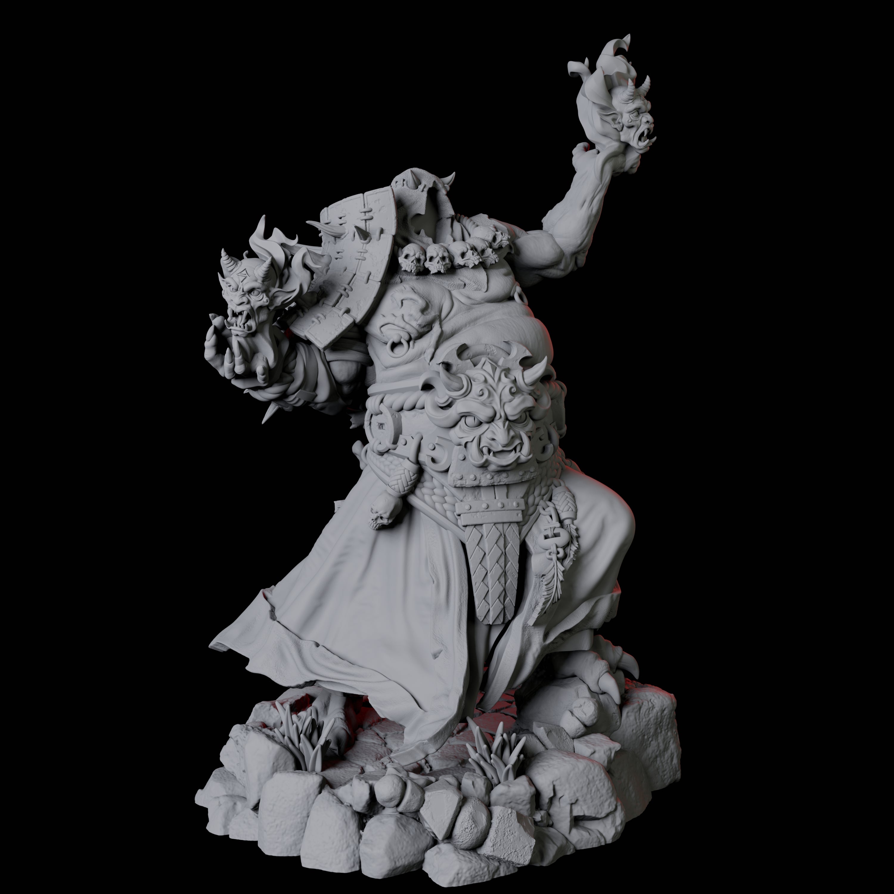 Four Towering Oni Demons Miniature for Dungeons and Dragons, Pathfinder or other TTRPGs