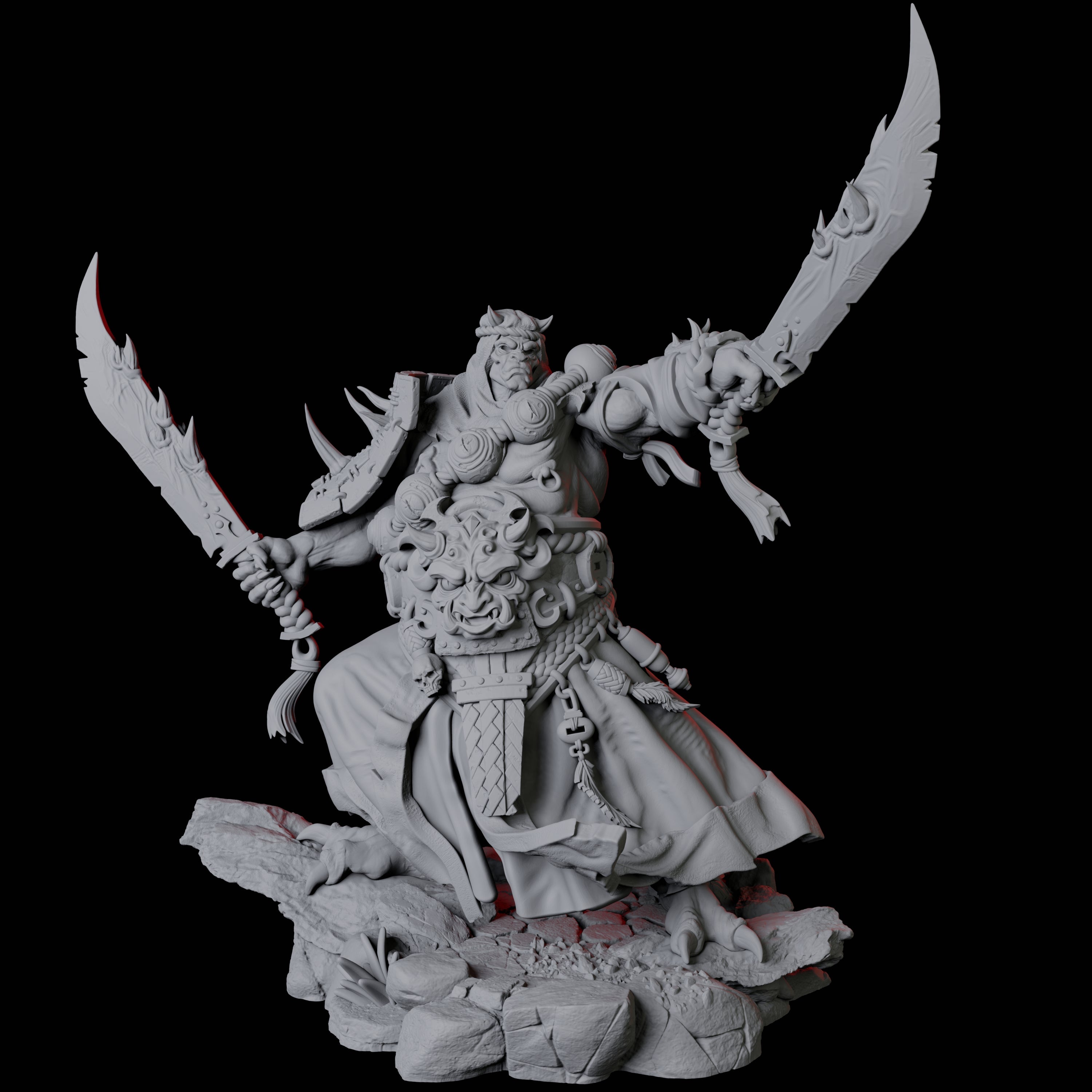 Four Towering Oni Demons Miniature for Dungeons and Dragons, Pathfinder or other TTRPGs