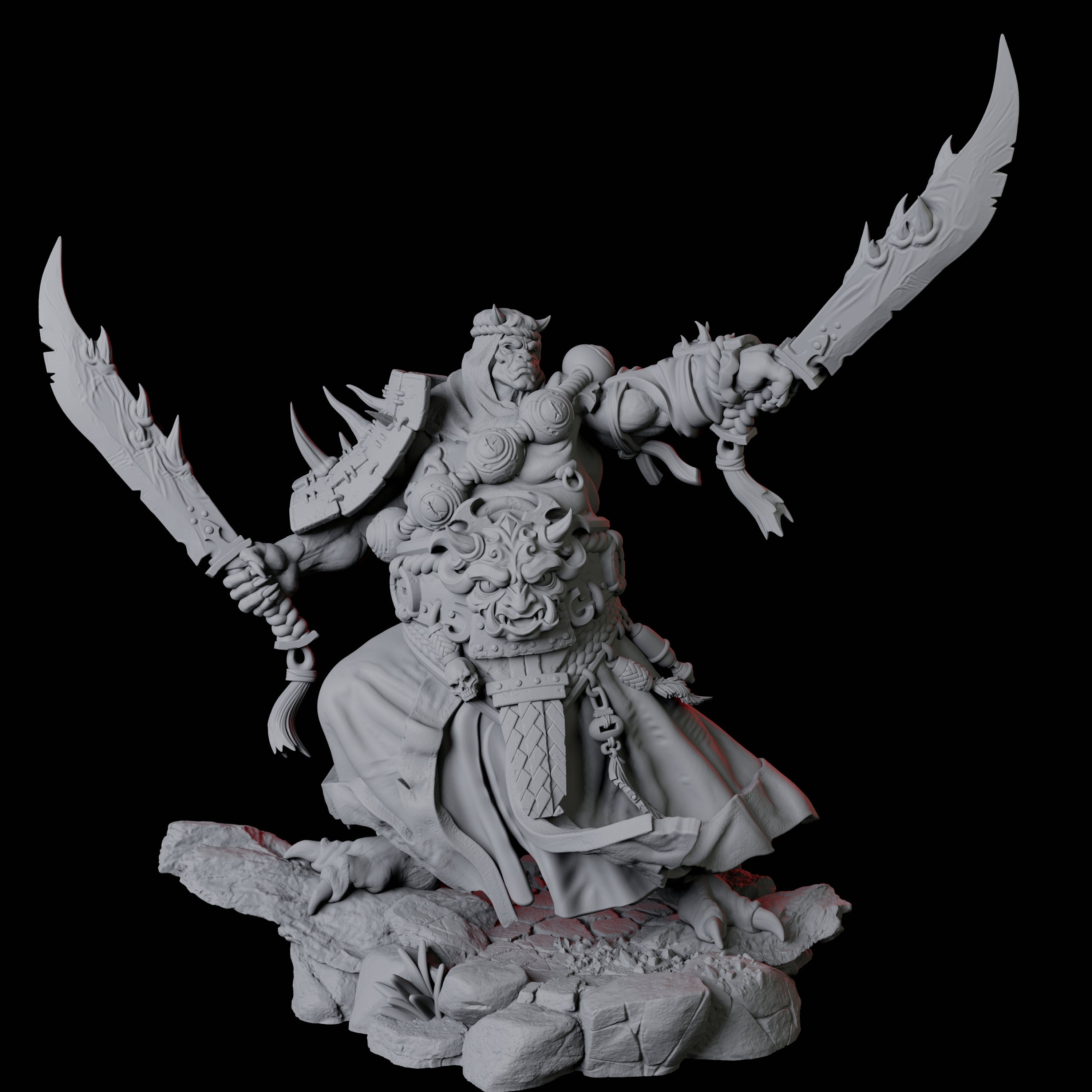 Four Towering Oni Demons Miniature for Dungeons and Dragons, Pathfinder or other TTRPGs