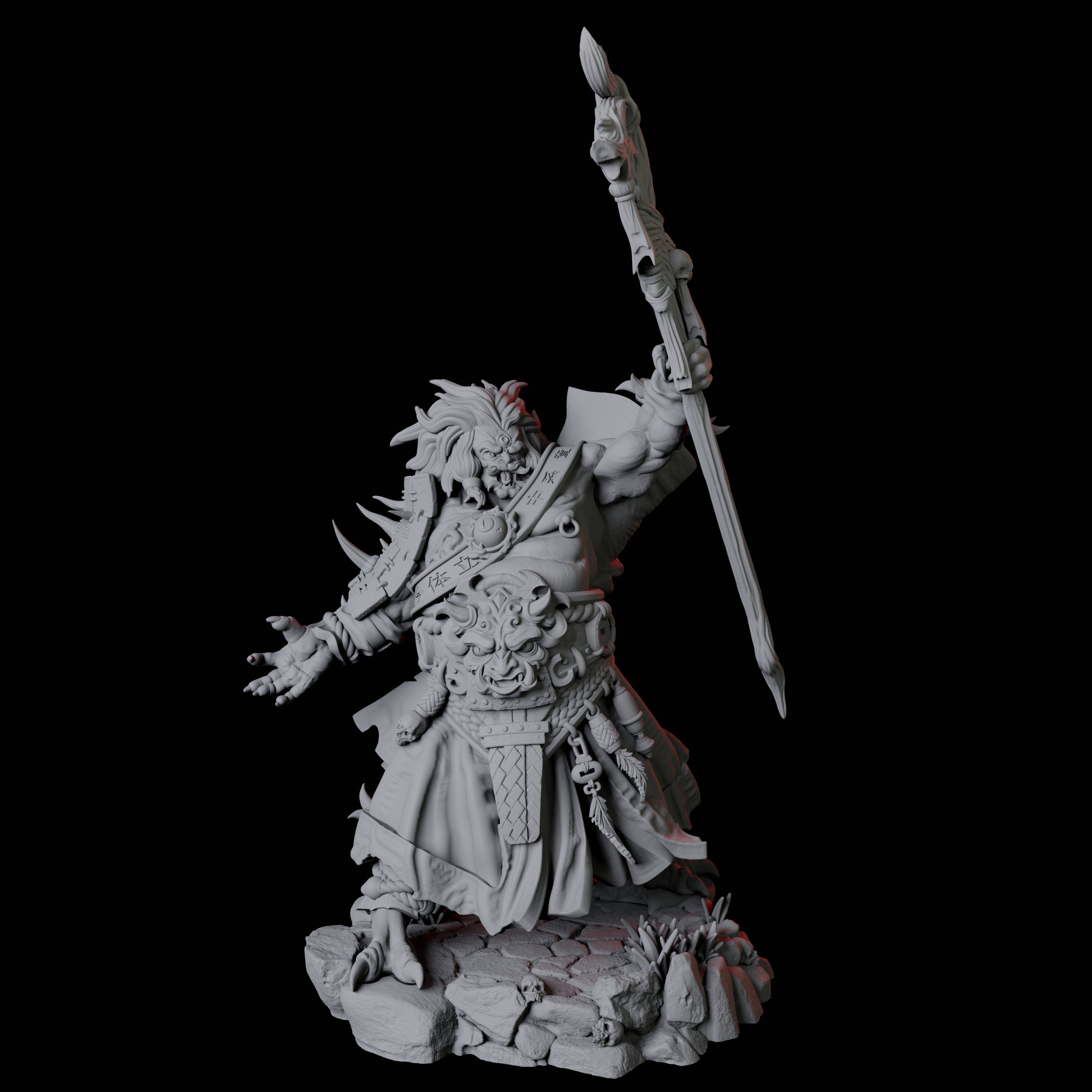 Four Towering Oni Demons Miniature for Dungeons and Dragons, Pathfinder or other TTRPGs