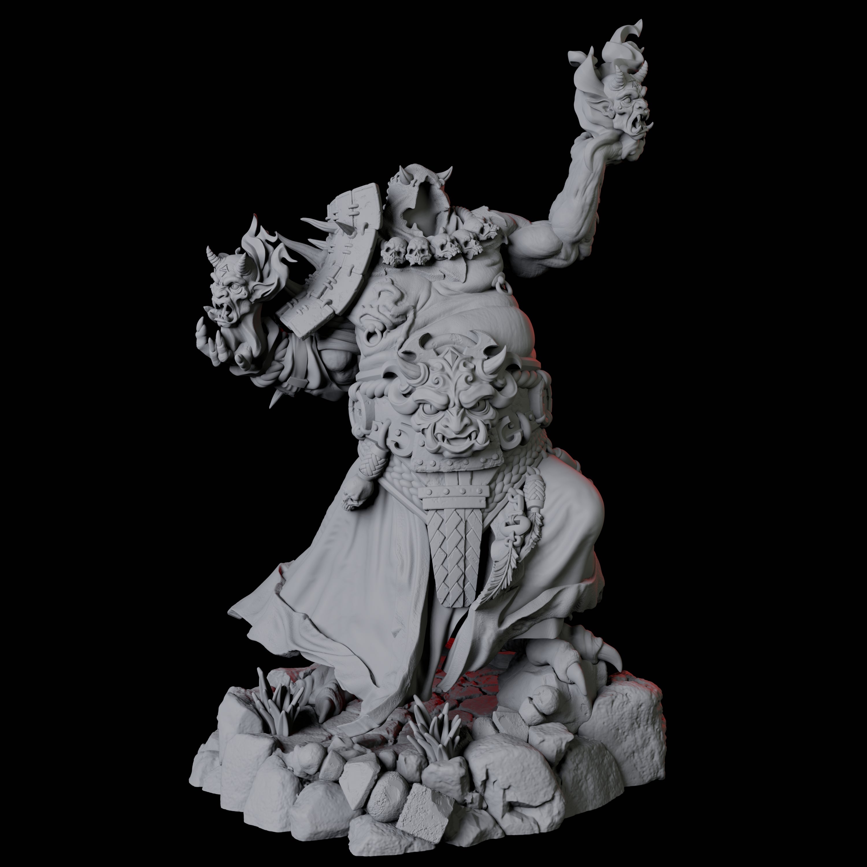 Four Towering Oni Demons Miniature for Dungeons and Dragons, Pathfinder or other TTRPGs