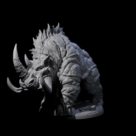 Four Tundra Rhinos Miniature for Dungeons and Dragons, Pathfinder or other TTRPGs
