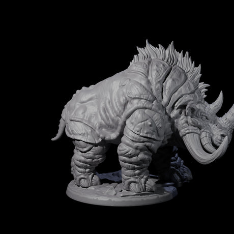 Four Tundra Rhinos Miniature for Dungeons and Dragons, Pathfinder or other TTRPGs
