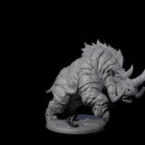 Four Tundra Rhinos Miniature for Dungeons and Dragons, Pathfinder or other TTRPGs