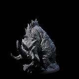 Four Tundra Rhinos Miniature for Dungeons and Dragons, Pathfinder or other TTRPGs