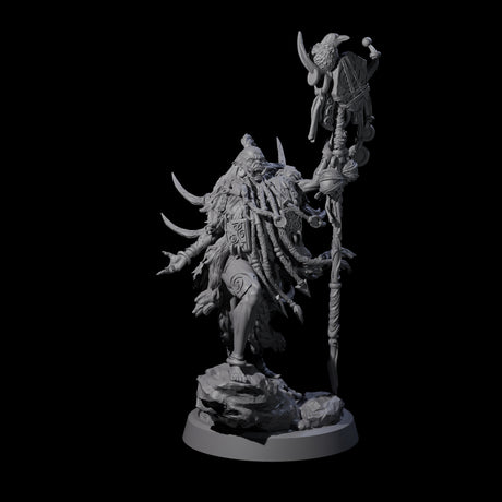 Four Tusked Goblin Shamans Miniature for Dungeons and Dragons, Pathfinder or other TTRPGs