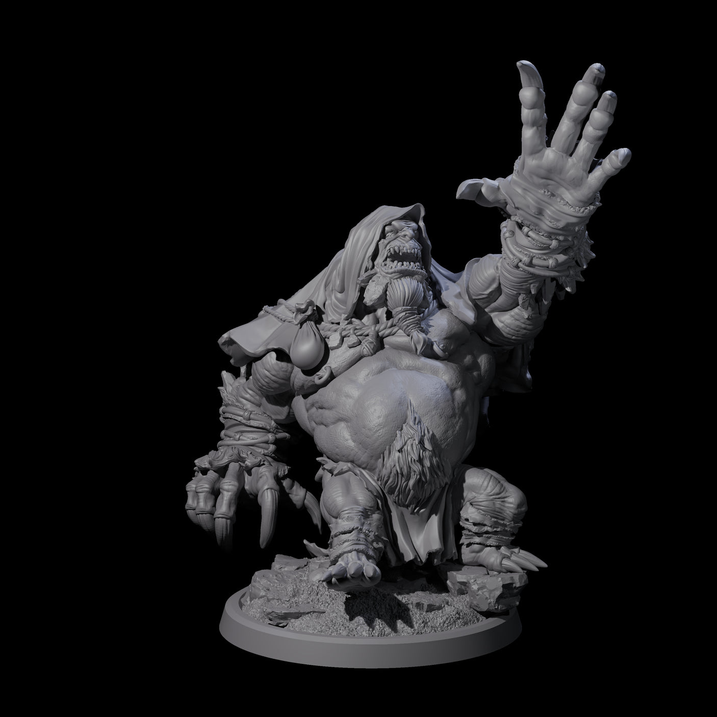 Four Twisted Fomorians Miniature for Dungeons and Dragons, Pathfinder or other TTRPGs