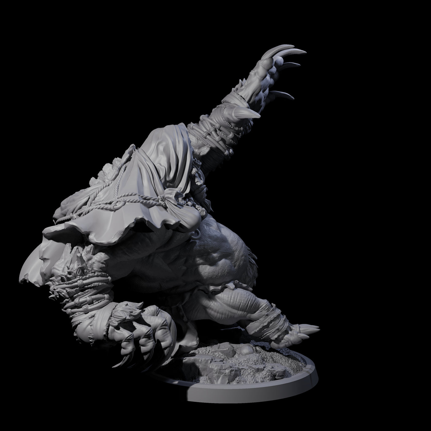 Four Twisted Fomorians Miniature for Dungeons and Dragons, Pathfinder or other TTRPGs