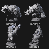 Four Twisted Fomorians Miniature for Dungeons and Dragons, Pathfinder or other TTRPGs