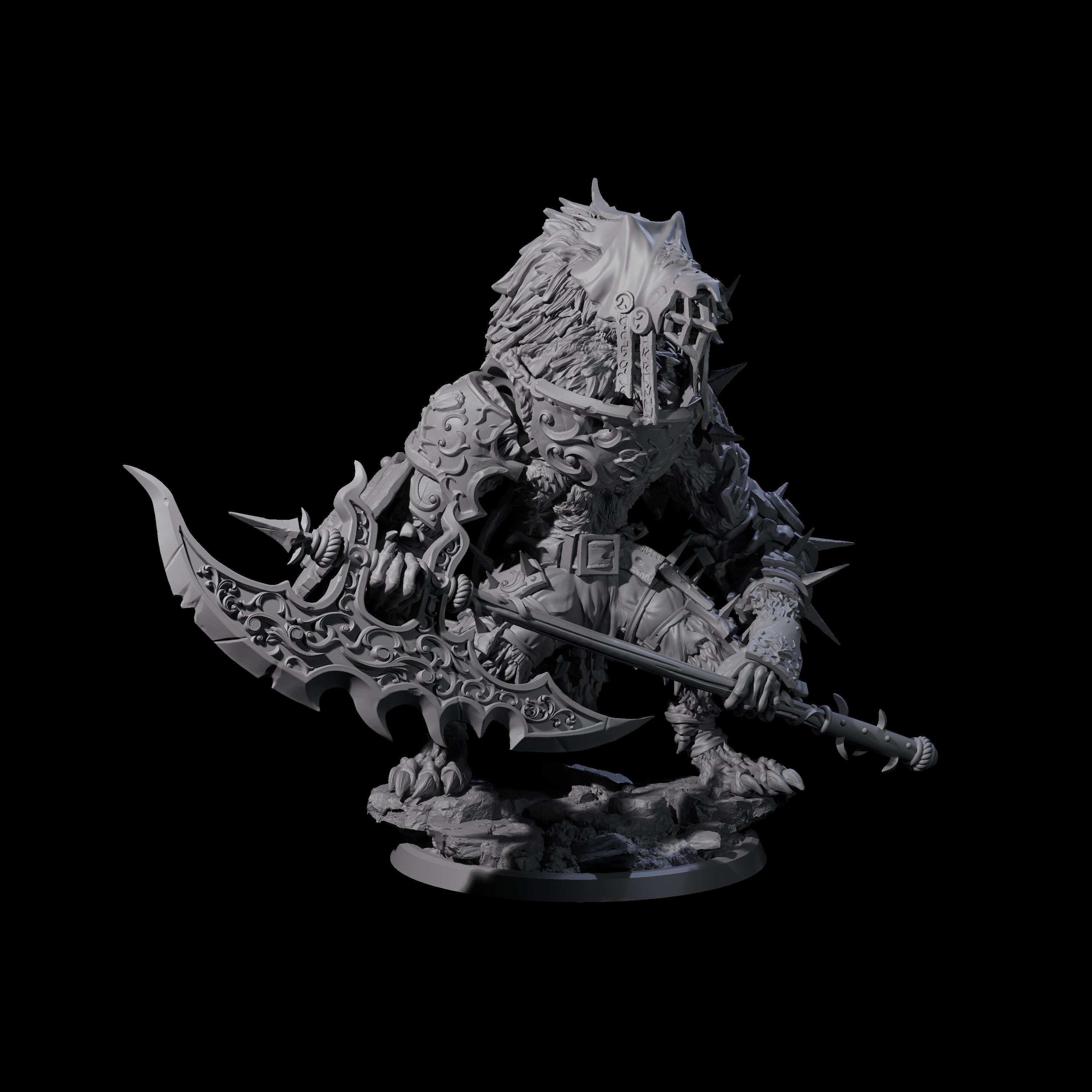Four Uncontrolable Werewolves Miniature for Dungeons and Dragons, Pathfinder or other TTRPGs
