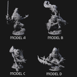 Four Uncontrolable Werewolves Miniature for Dungeons and Dragons, Pathfinder or other TTRPGs
