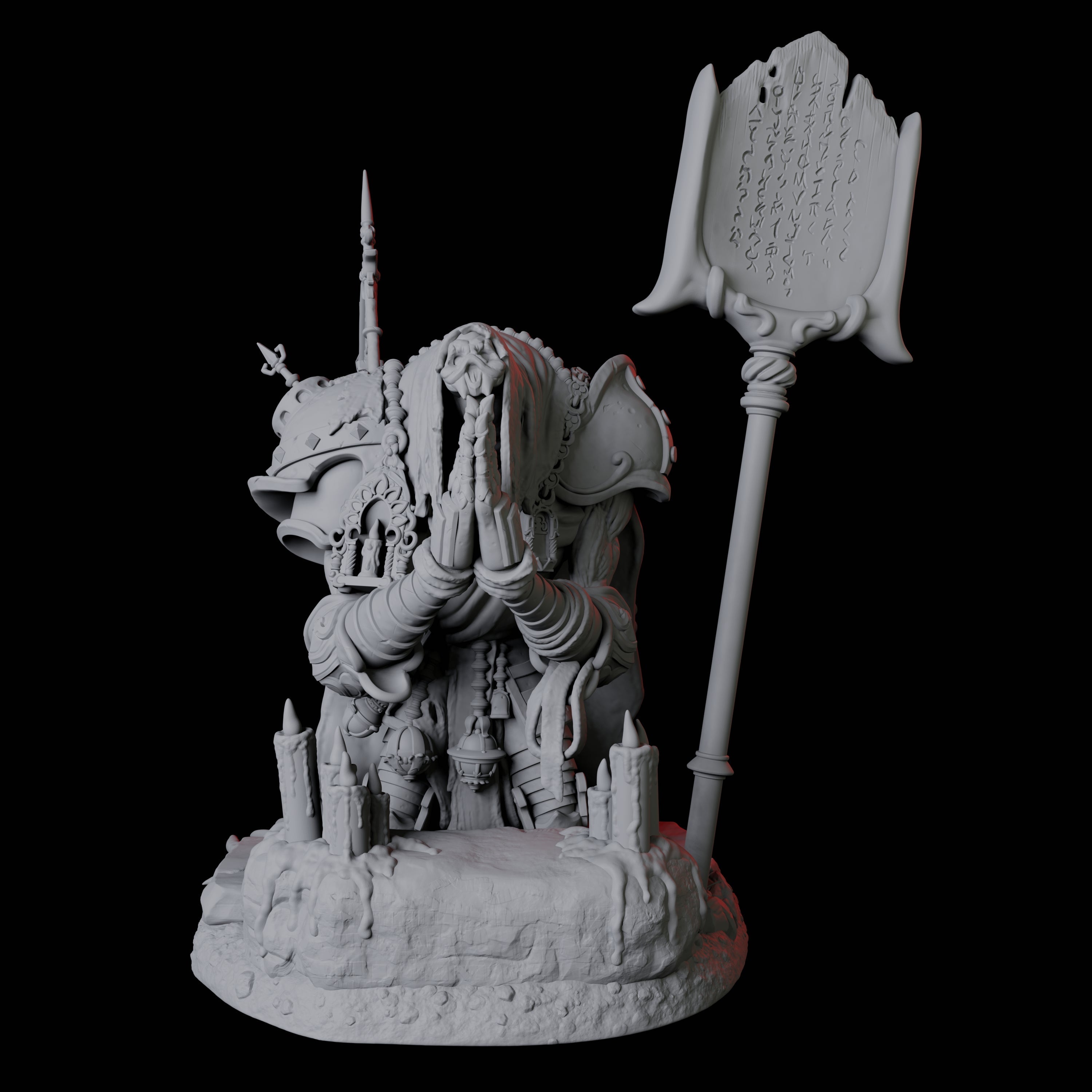 Four Undead Cultists Miniature for Dungeons and Dragons, Pathfinder or other TTRPGs