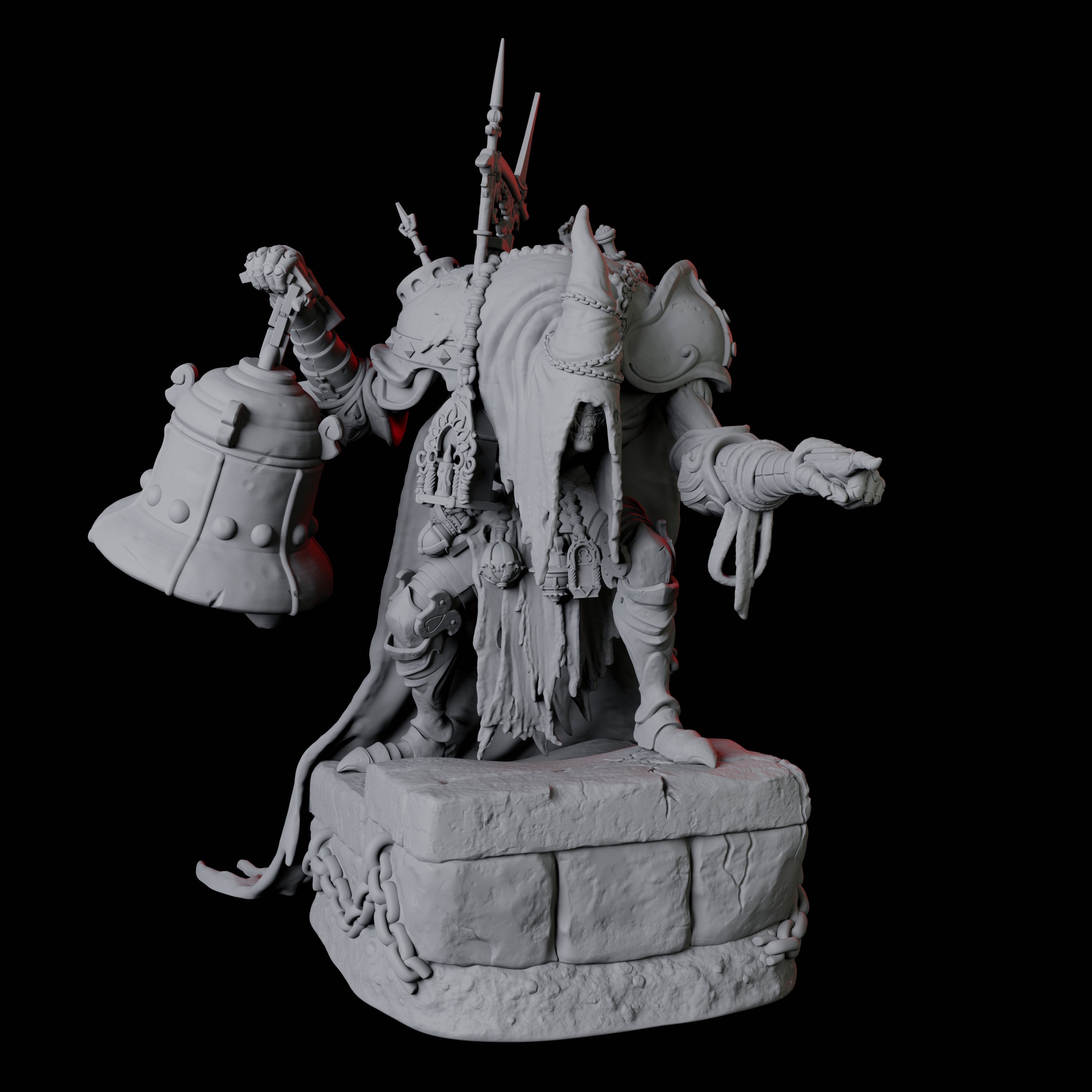 Four Undead Cultists Miniature for Dungeons and Dragons, Pathfinder or other TTRPGs