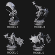 Four Unholy Half Winged Cambions Miniature for Dungeons and Dragons, Pathfinder or other TTRPGs