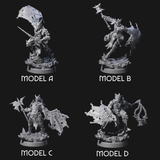 Four Unholy Half Winged Cambions Miniature for Dungeons and Dragons, Pathfinder or other TTRPGs