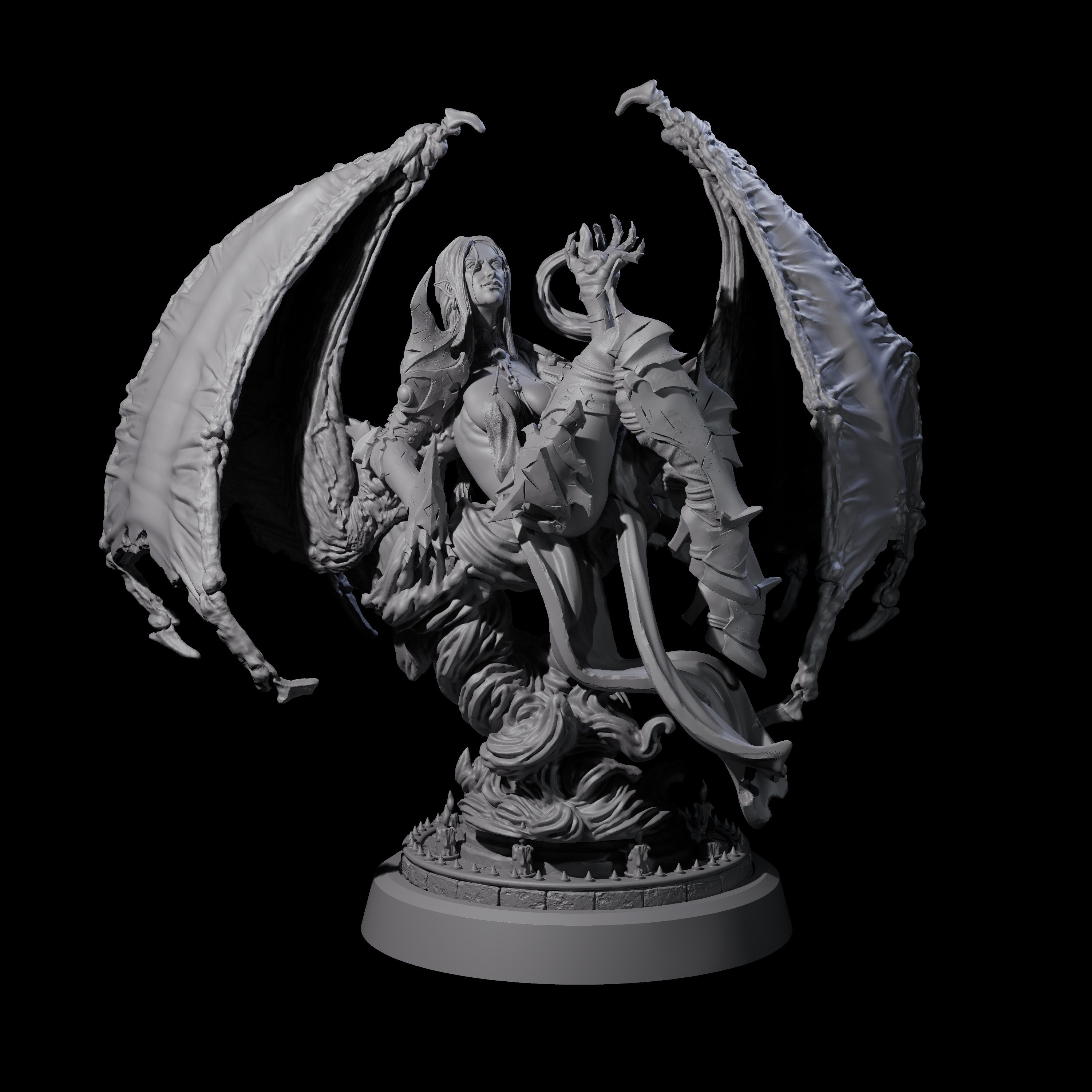 Four Unholy Nephilim Fighters Miniature for Dungeons and Dragons, Pathfinder or other TTRPGs